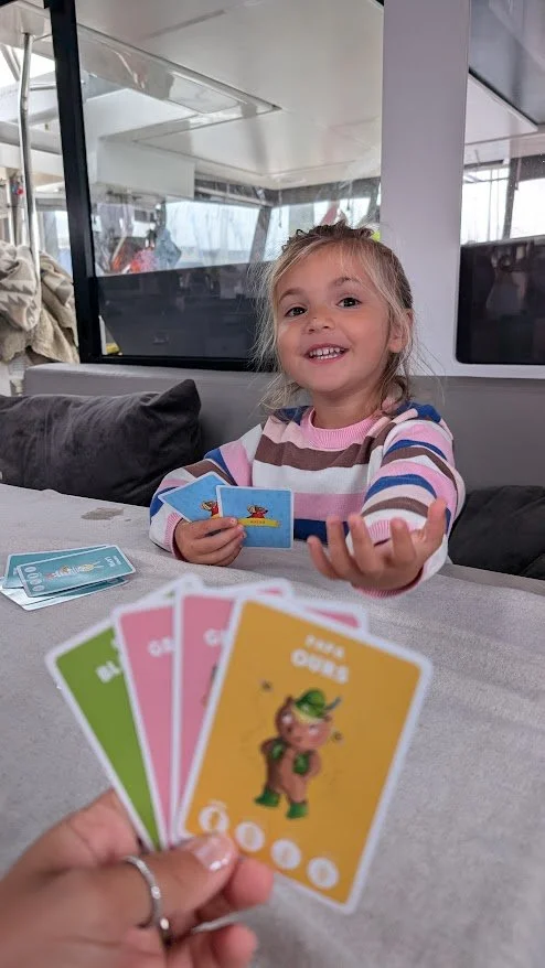 Maddie got into card games and kept beating us at it - takes after her brother!