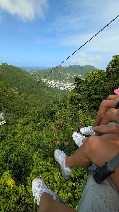 We took the cable car up the Rainforest Adventures!