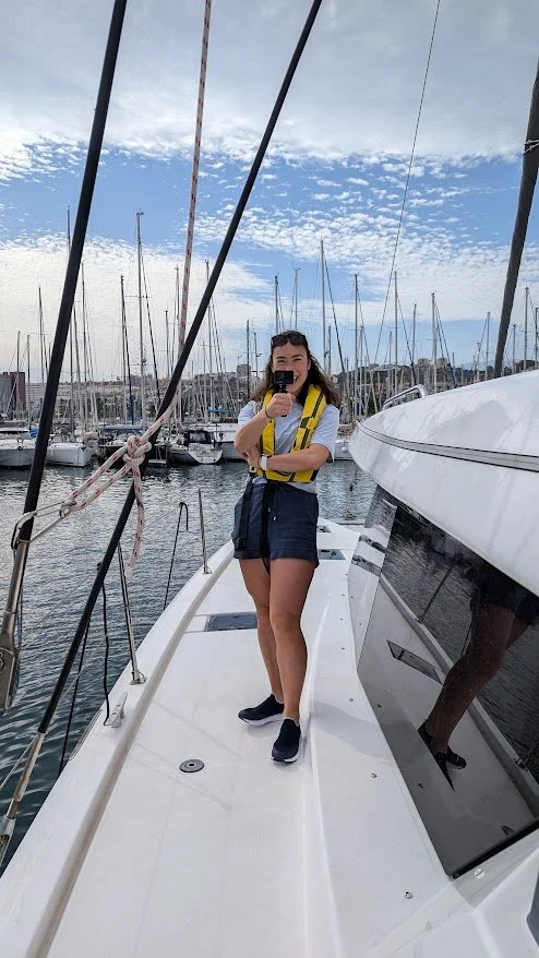Ahhhh - nervous giggles kicked in as we left the dock!
