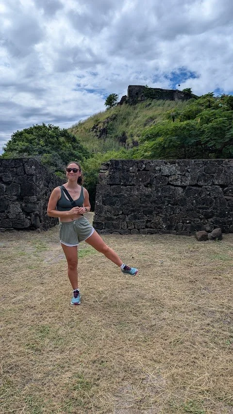 It was quite hot and the kids were done but Julz did a little jog to the top!