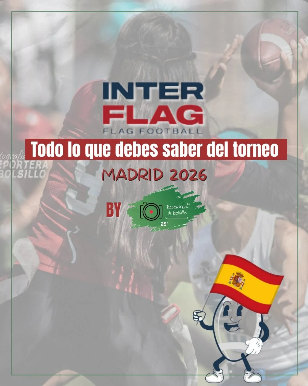 Se acerca otro torneo de Flag en Espa&ntilde;a de Gran Calibre 🇪🇸😮&zwj;💨🏈🔥

Con tinte mexa y flow europeo. 🤝🏽
Nos vemos en Madrid este 28 de febrero y 1ro de Marzo 🤩😎

#ReporteradeBolsillo #Content #Fyp #FlagFootball #Europa