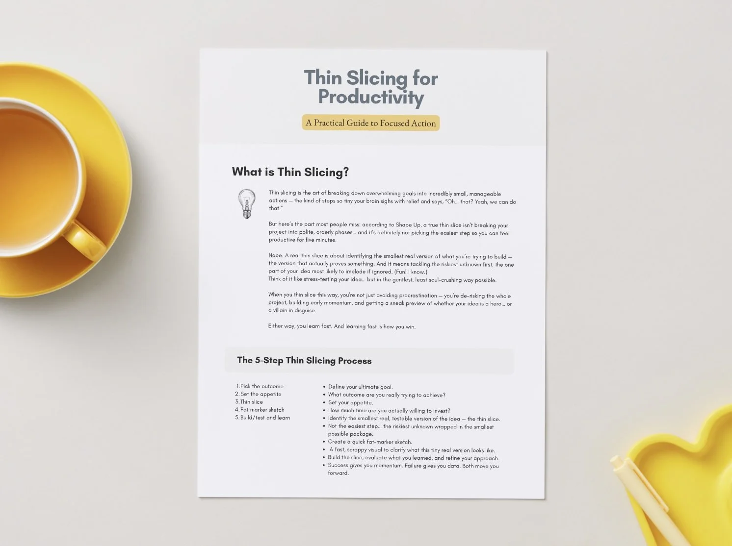 Do Less, Achieve More: The Entrepreneur’s Guide to Thin Slicing