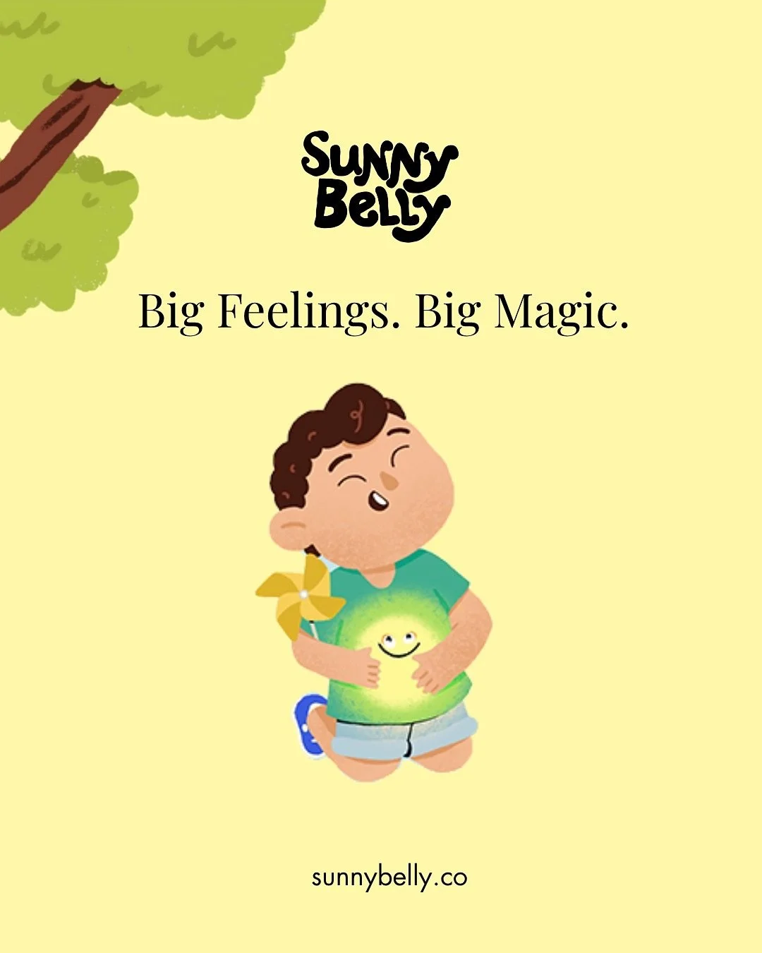 Big feelings. Big magic. 💛

Tomorrow, the magic begins. ☀️

Sunny Belly was created to help kids slow down, connect with their breath, and feel calm &mdash; even when their feelings get big. 

Pre-sale opens tomorrow morning, Nov. 1st at 8:00 am PST