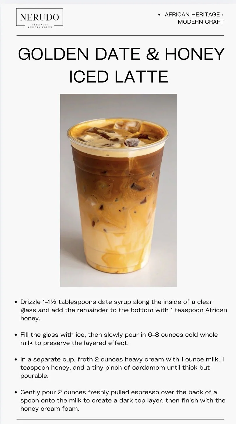 Golden Date & Honey Iced Latte