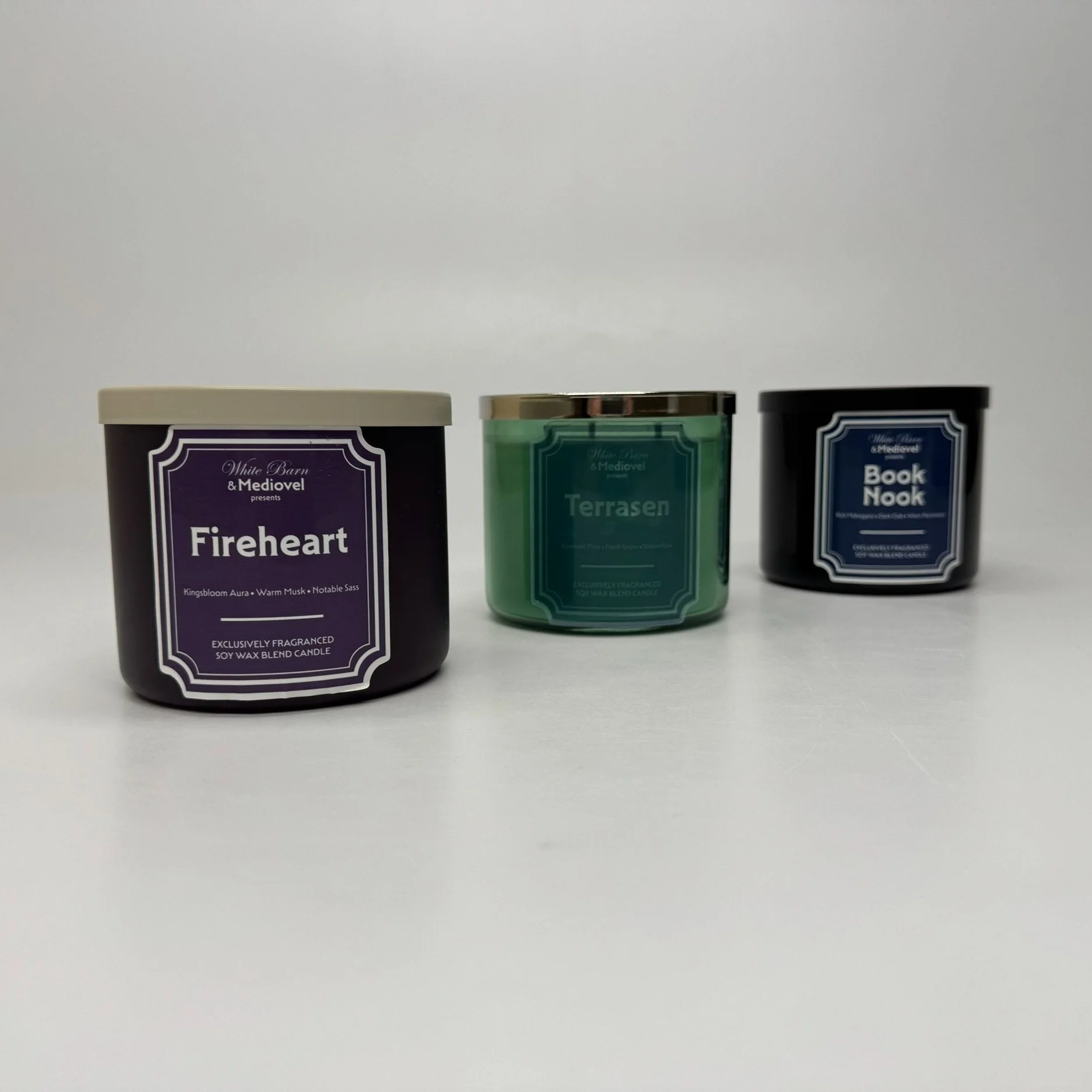 Candles: vinyl print on glass