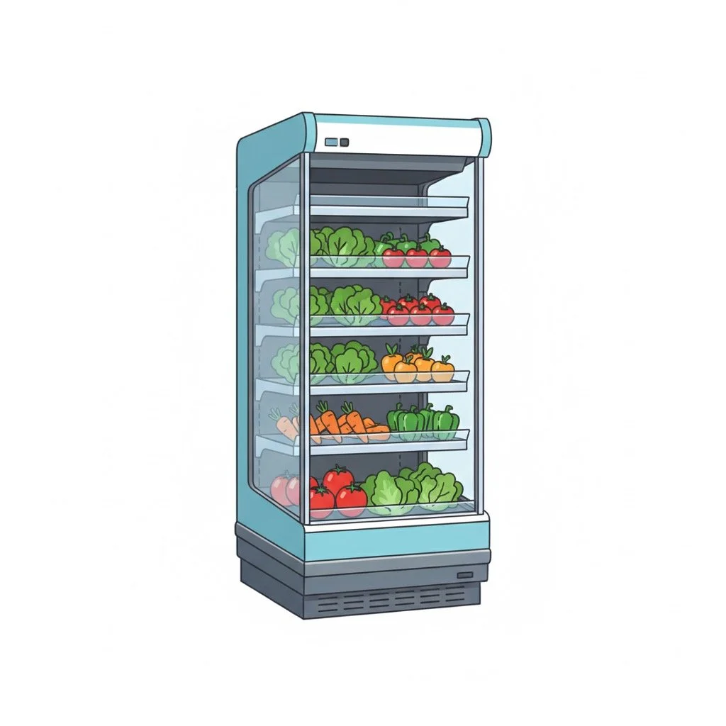 Vegetable Display Refrigeration Repair service by Cyclone HVACRWD Company