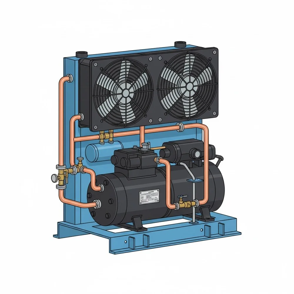 Commercial rack refrigeration equipment serviced by Cyclone HVACRWD Company