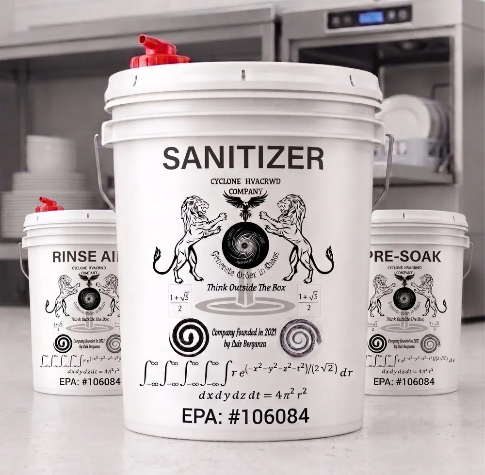 Commercial dishwasher chemicals and dosing system support by Cyclone HVACRWD Company