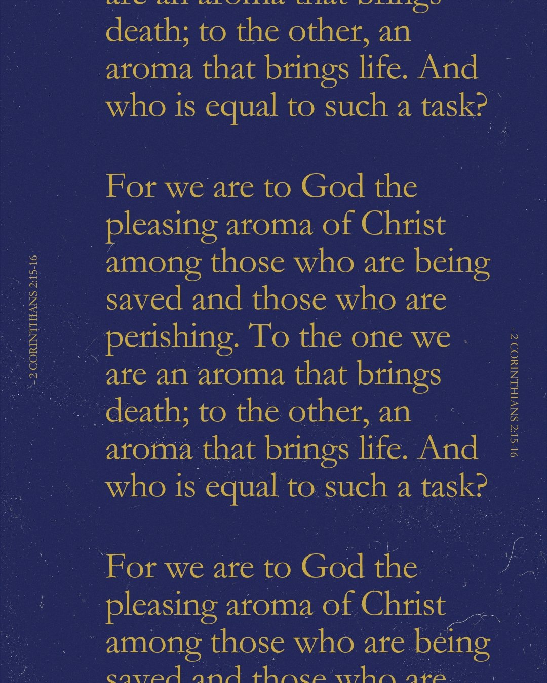 You don&rsquo;t have to be loud to make an impact. Sometimes, your presence alone carries His aroma.

#2Corinthians21516 #VerseOfTheDay #wordofgod #ScriptureTruth #FaithFuel #BibleWisdom #bibleverse #jchubchurch #jerseycity #cogop #urbanministry