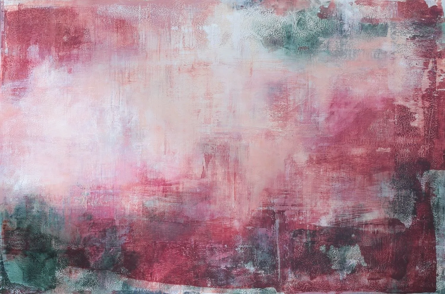 Sin título III, 2025. Técnica mixta sobre tela, 120 x 180 cm.