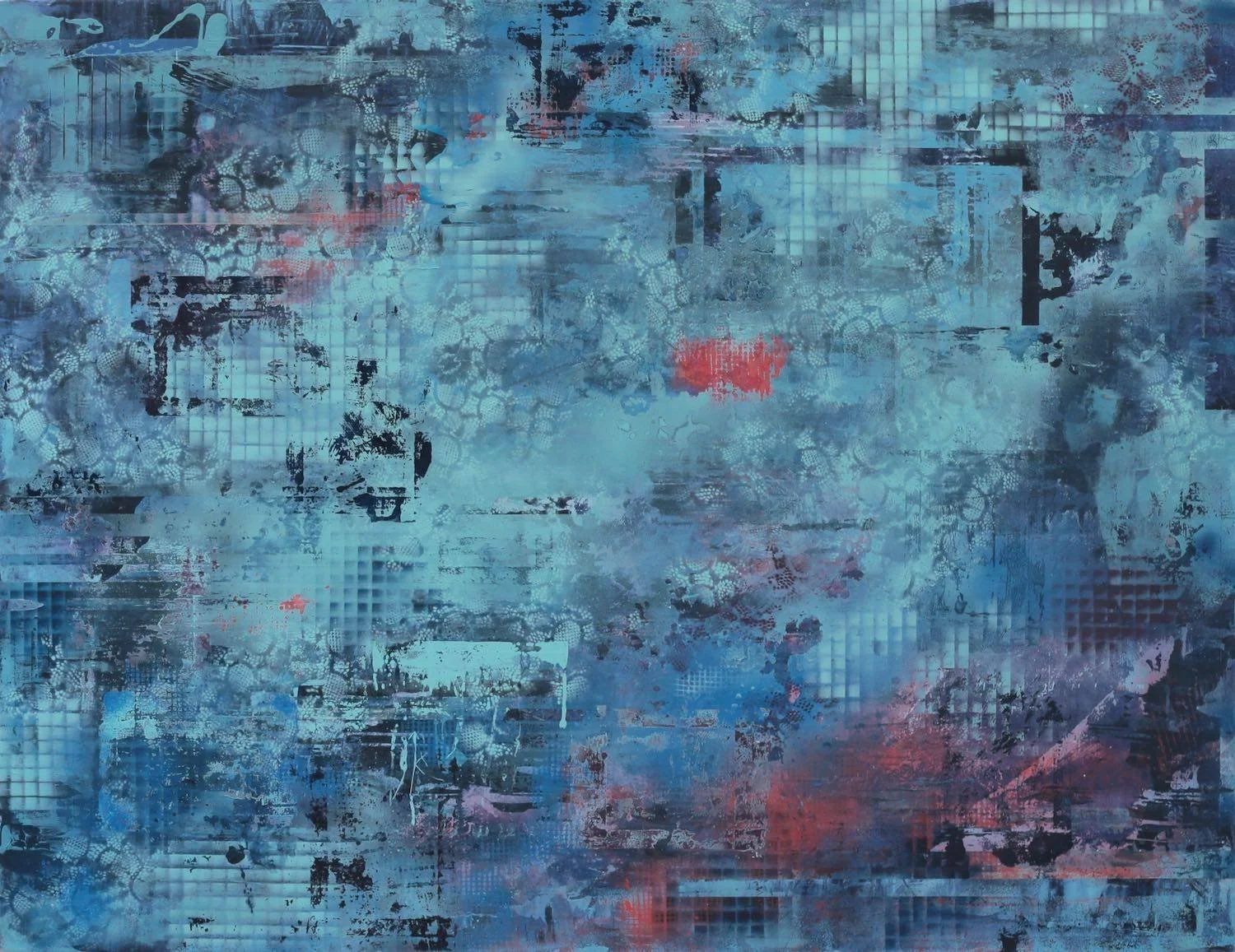 Laberintos Urbanos, 2022. Técnica mixta sobre lino, 120 x 130 cm.