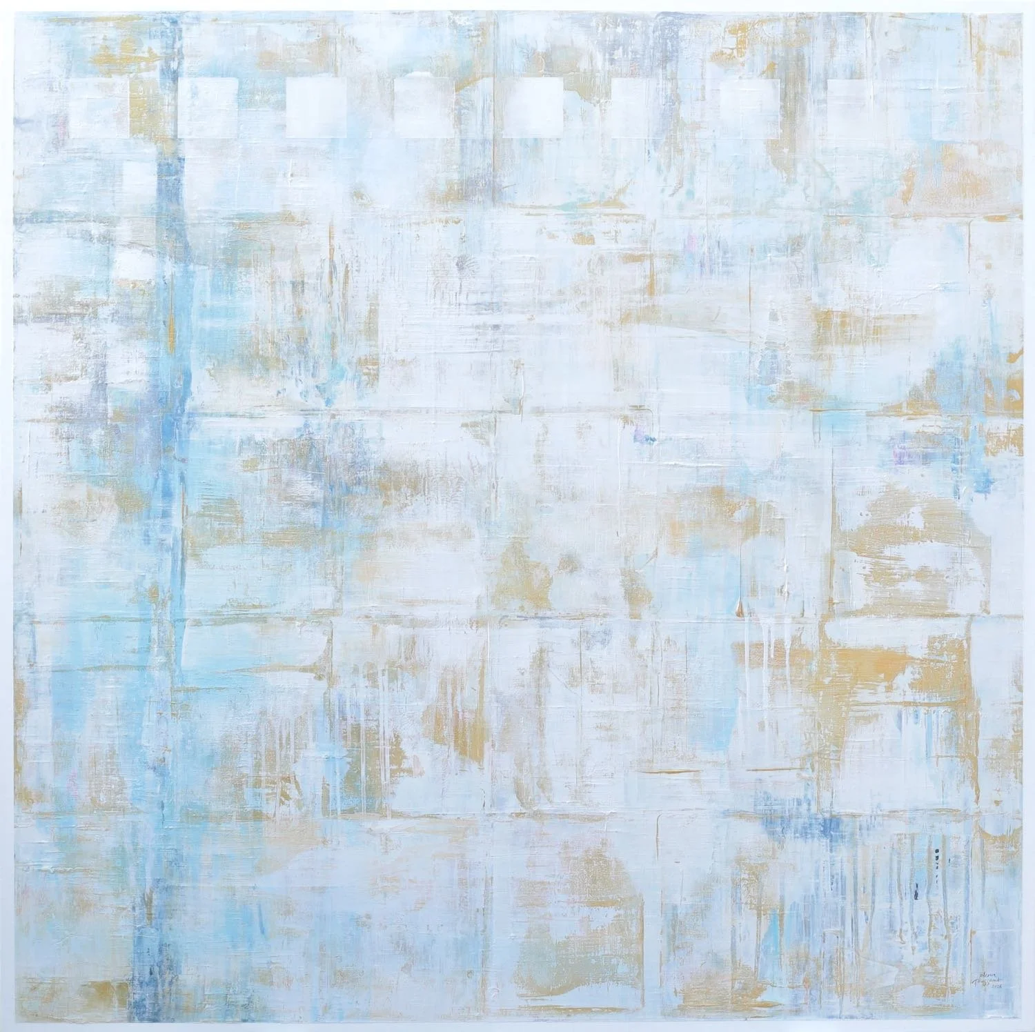 Sin título IV, 2026. Técnica mixta sobre tela, 130 x 130 cm.