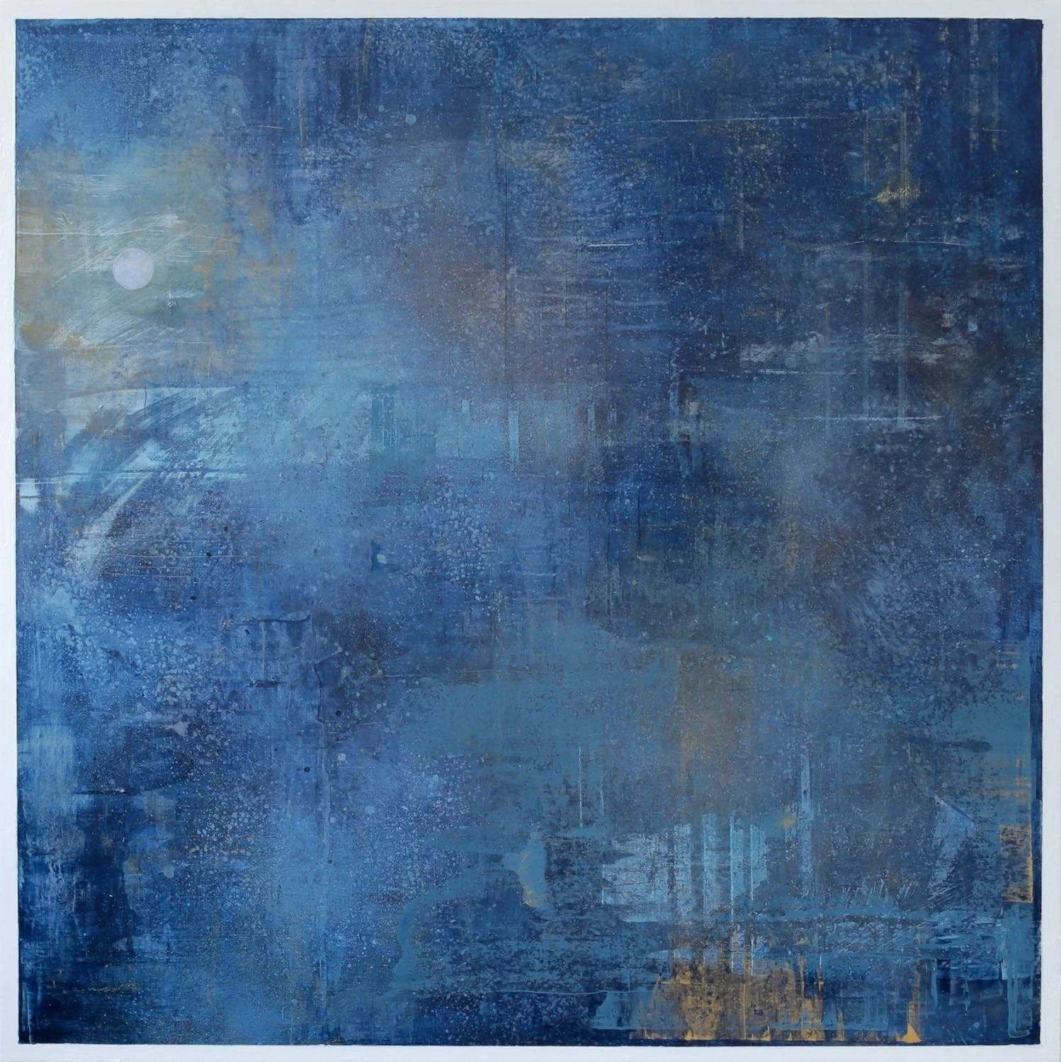 Cielo Nocturno II, 2026. Técnica mixta sobre tela, 100 x 100 cm.