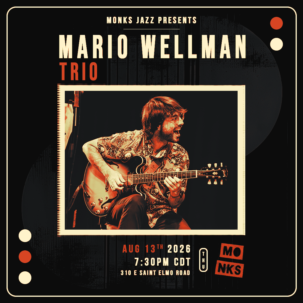 Mario Wellmann Trio at Monks Jazz, Austin