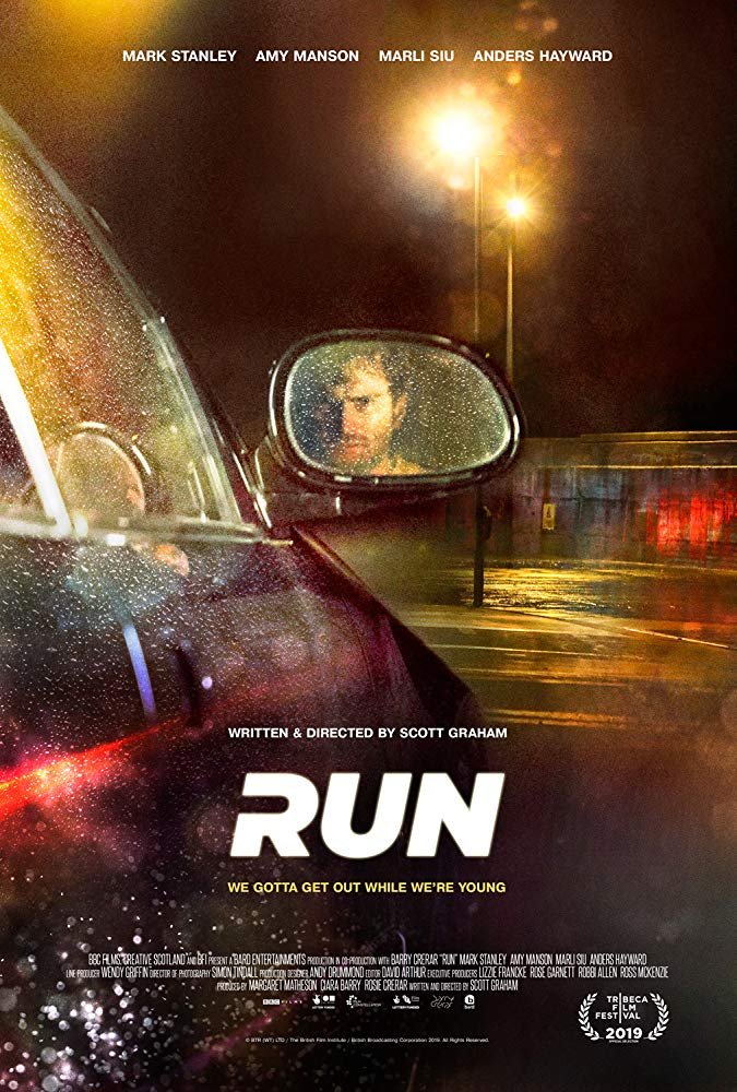 Movie poster for 'Run' directed by Scott Graham, edited by David Arthur.