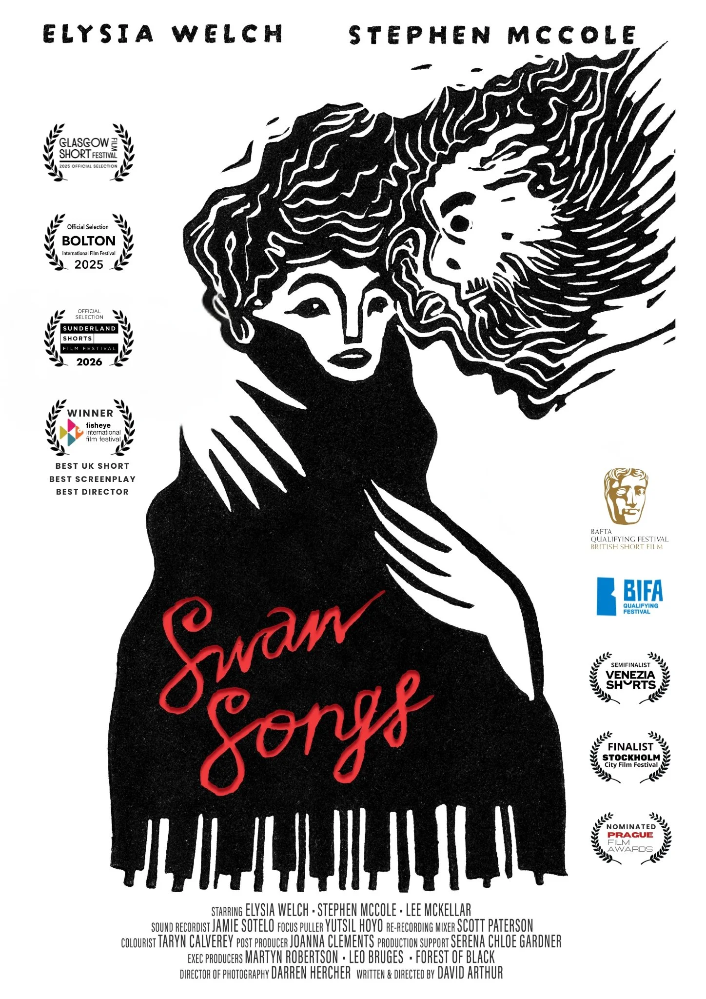 Swan Songs short film poster written and directed by David Arthur