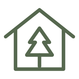 Eco-friendly buildings pictogram