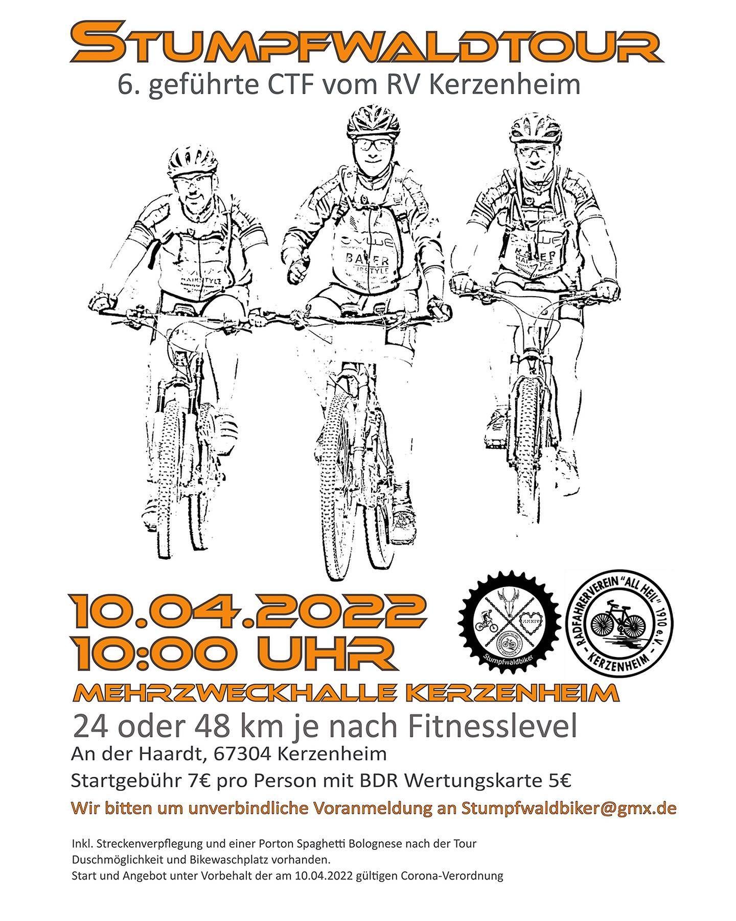 In weniger als einer Woche beginnt die Stumpfwaldtour des RVKerzenheim und die Vorbereitungen laufen bereits auf Hochtouren⚒Wie auch vor 3 Jahren k&ouml;nnen wir dieses Jahr wieder zusammen mit dem BDR und Krombacher 0.0% den alkoholfreien Durstl&oum