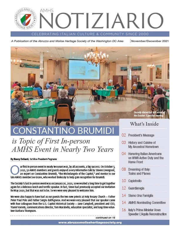 CONSTANTINO BRUMIDI is Topic of First In-person AMHS Event in Nearly Two YearsC