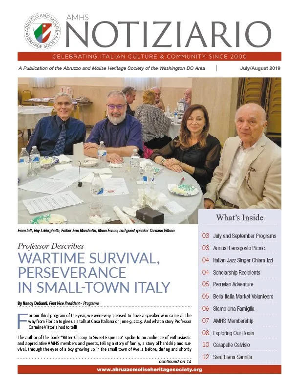 WARTIME SURVIVAL, PERSEVERANCE IN SMALL-TOWN ITALY