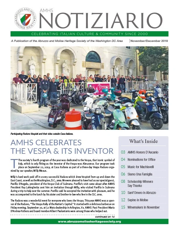 AMHS CELEBRATES THE VESPA & ITS INVENTOR