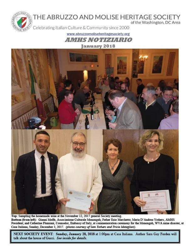 Sampling the homemade wine at the November 12, 2017 general Society meeting