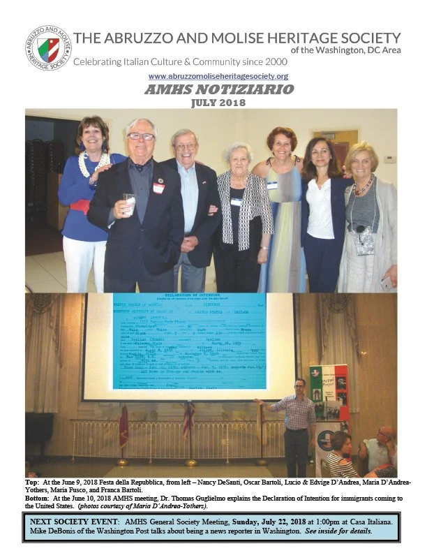 AMHS NOTIZIARIO JULY 2018