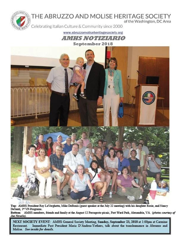 AMHS NOTIZIARIO September 2018