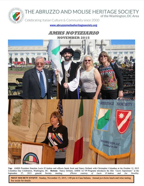 AMHS NOTIZIARIO NOVEMBER 2015