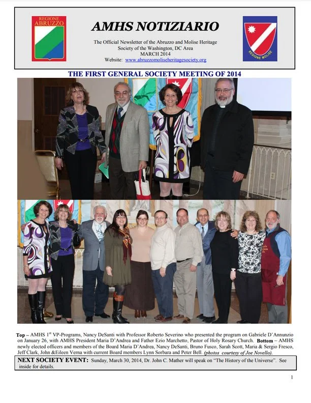 THE FIRST GENERAL SOCIETY MEETING OF 2014