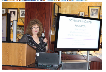 LYNN SORBARA WOWS AUDIENCE WITH TALK ON CANCER RESEARCH