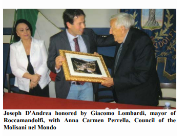 HONORS TO THE D’ANDREA BROTHERS BY THE REGION OF MOLISE
