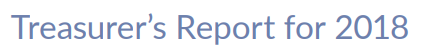 Treasurer’s Report for 2018