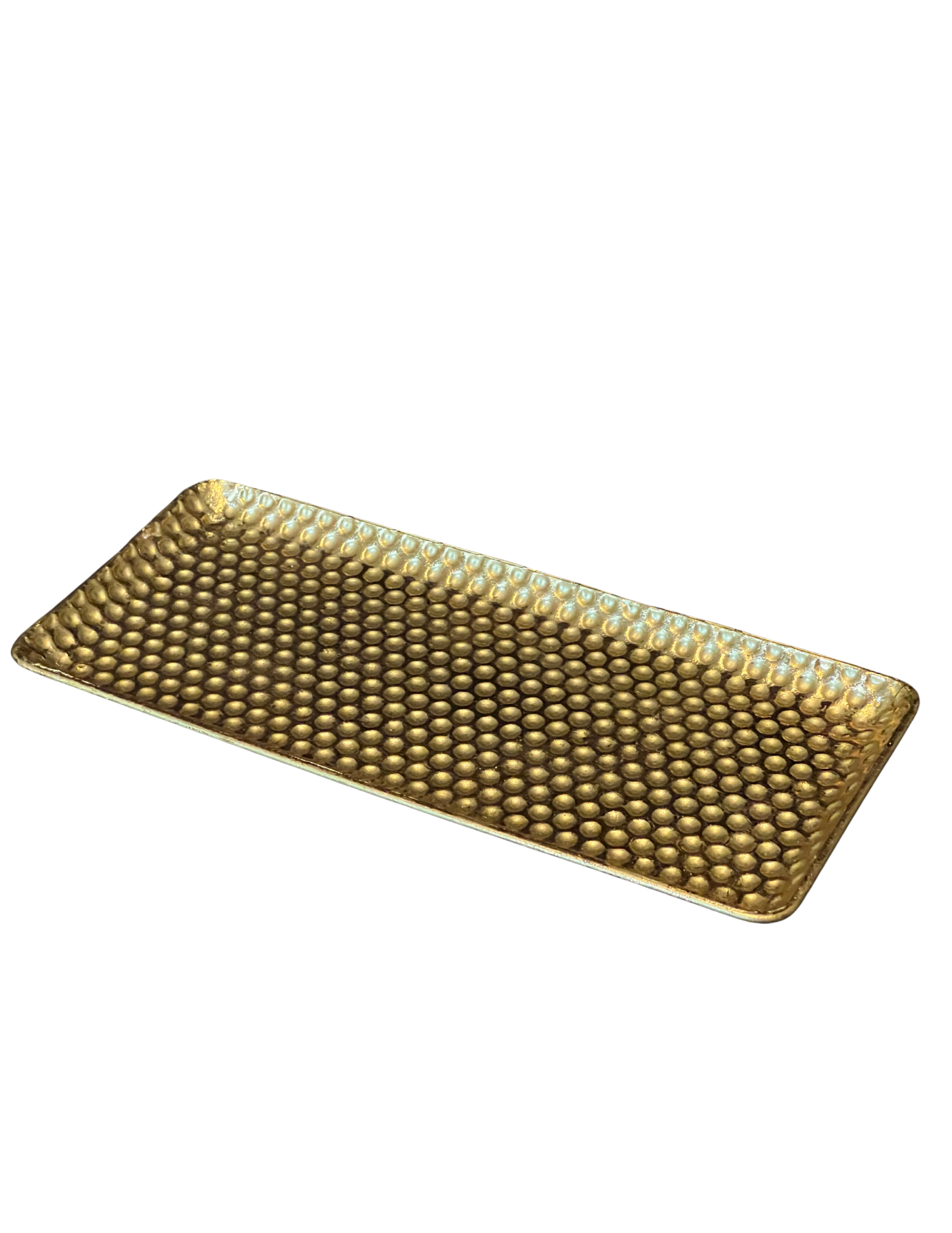 Hammered Rectangle Copper Metal Tray