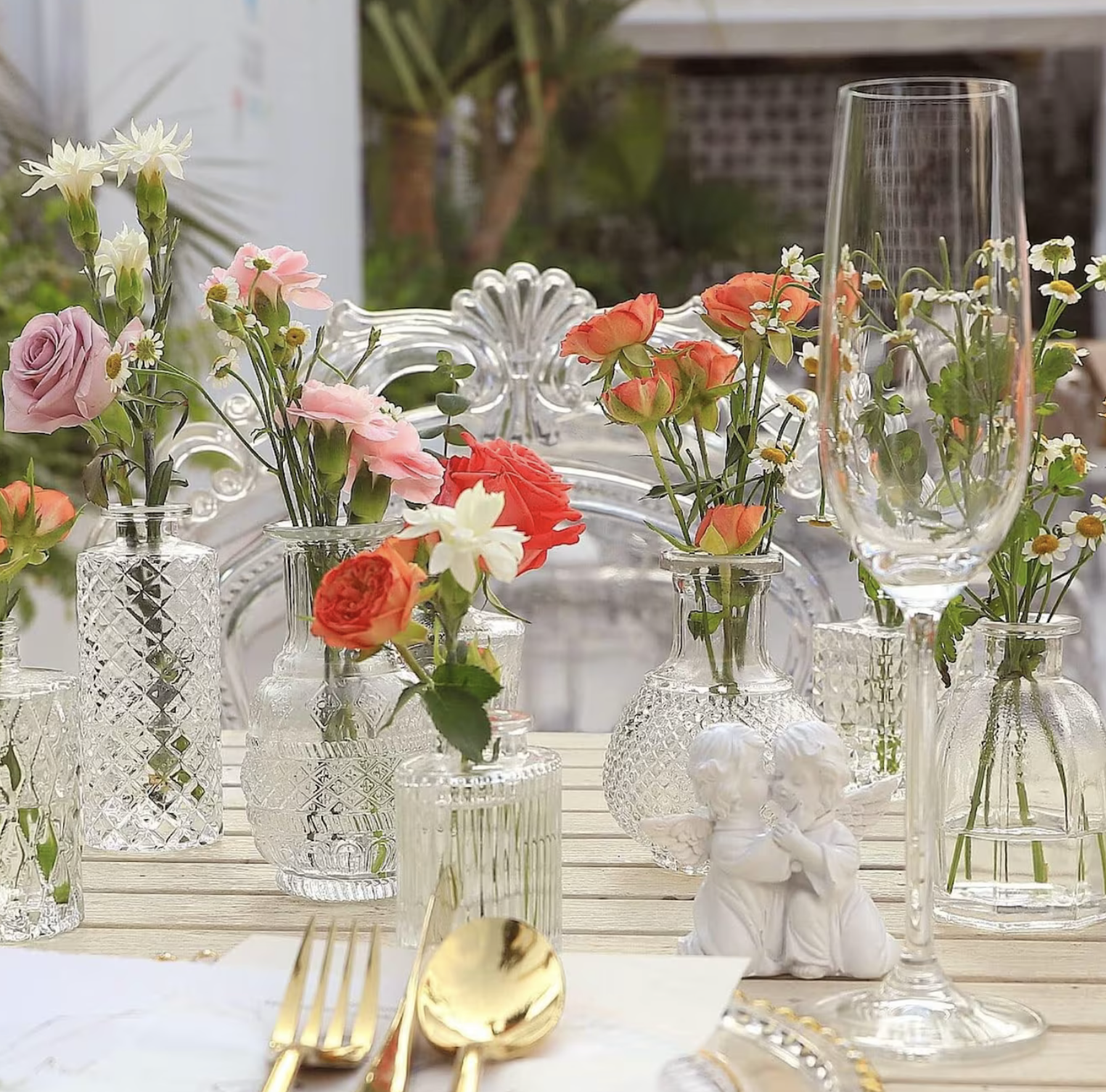 Assorted Vintage Glass Bud Vases