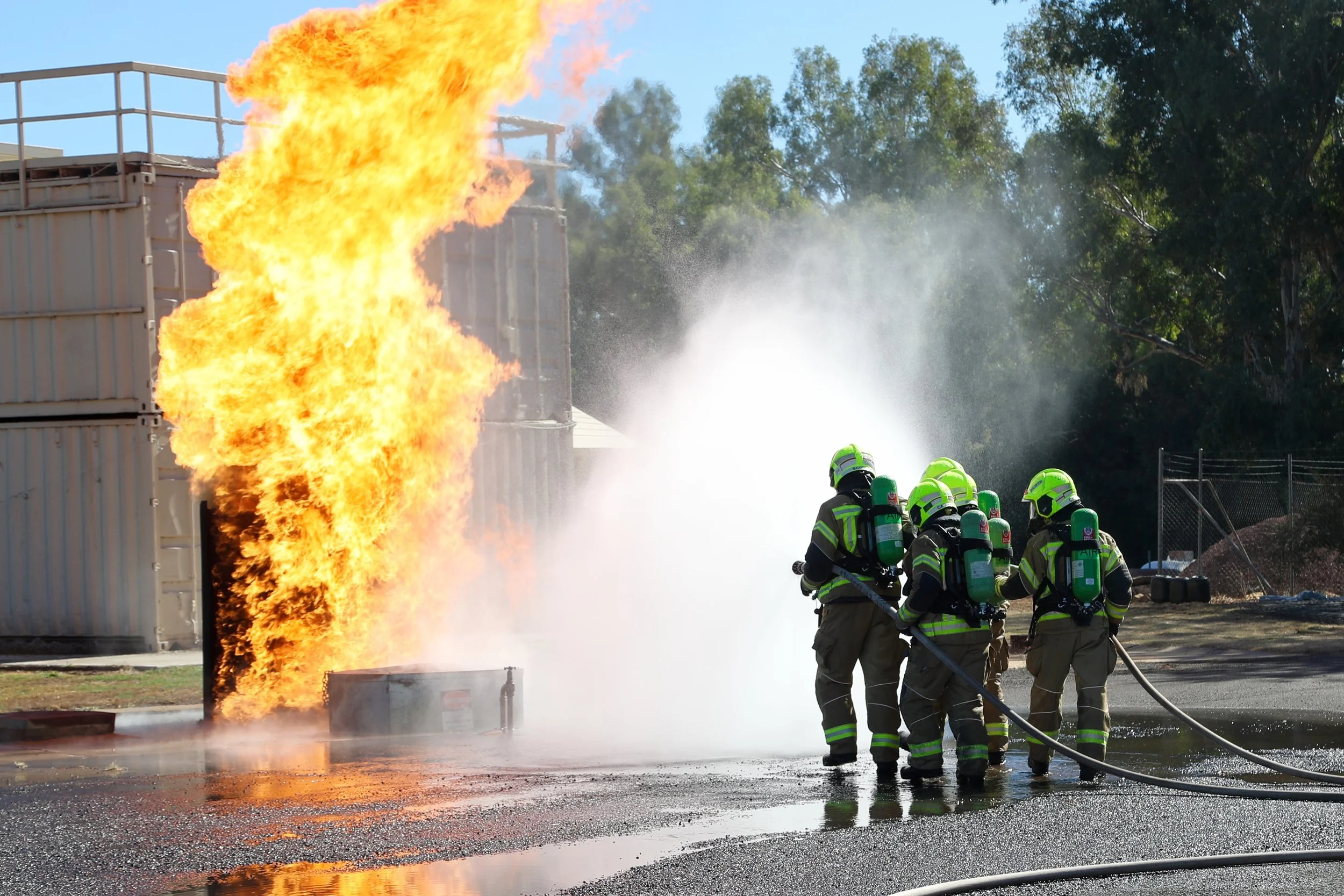 Firies demonstrate their skills