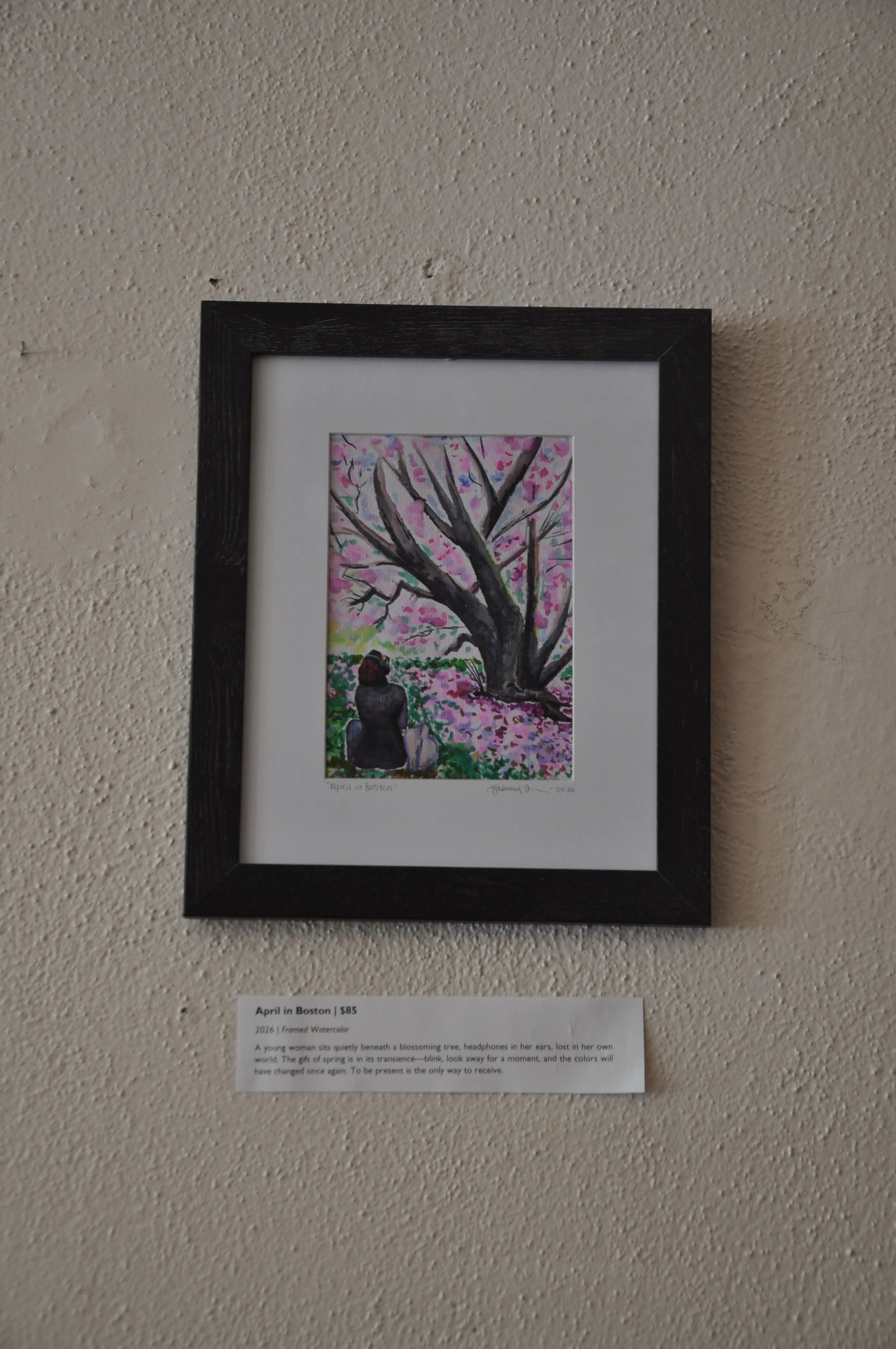 April in Boston Watercolor Painting