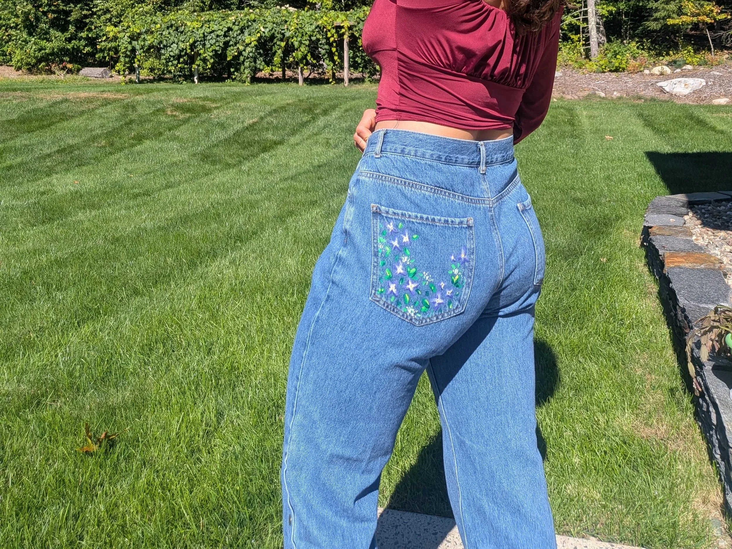painted jeans