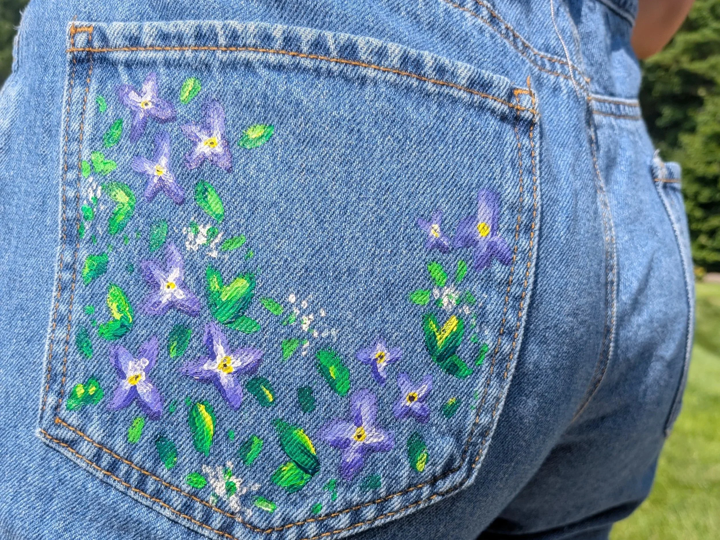 painted jeans