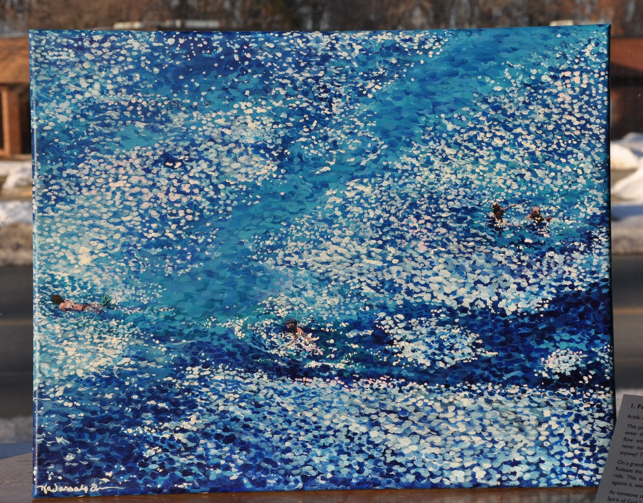 Water Blue Original Painting Sea