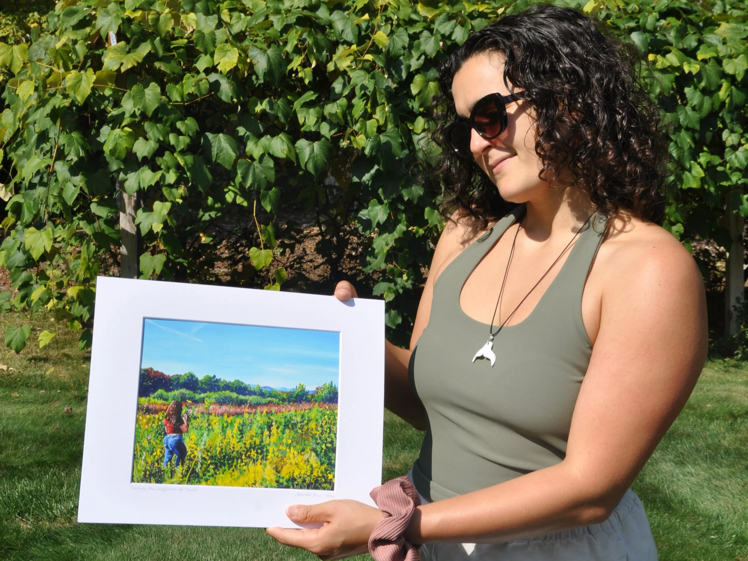 girl in field of wildflowers