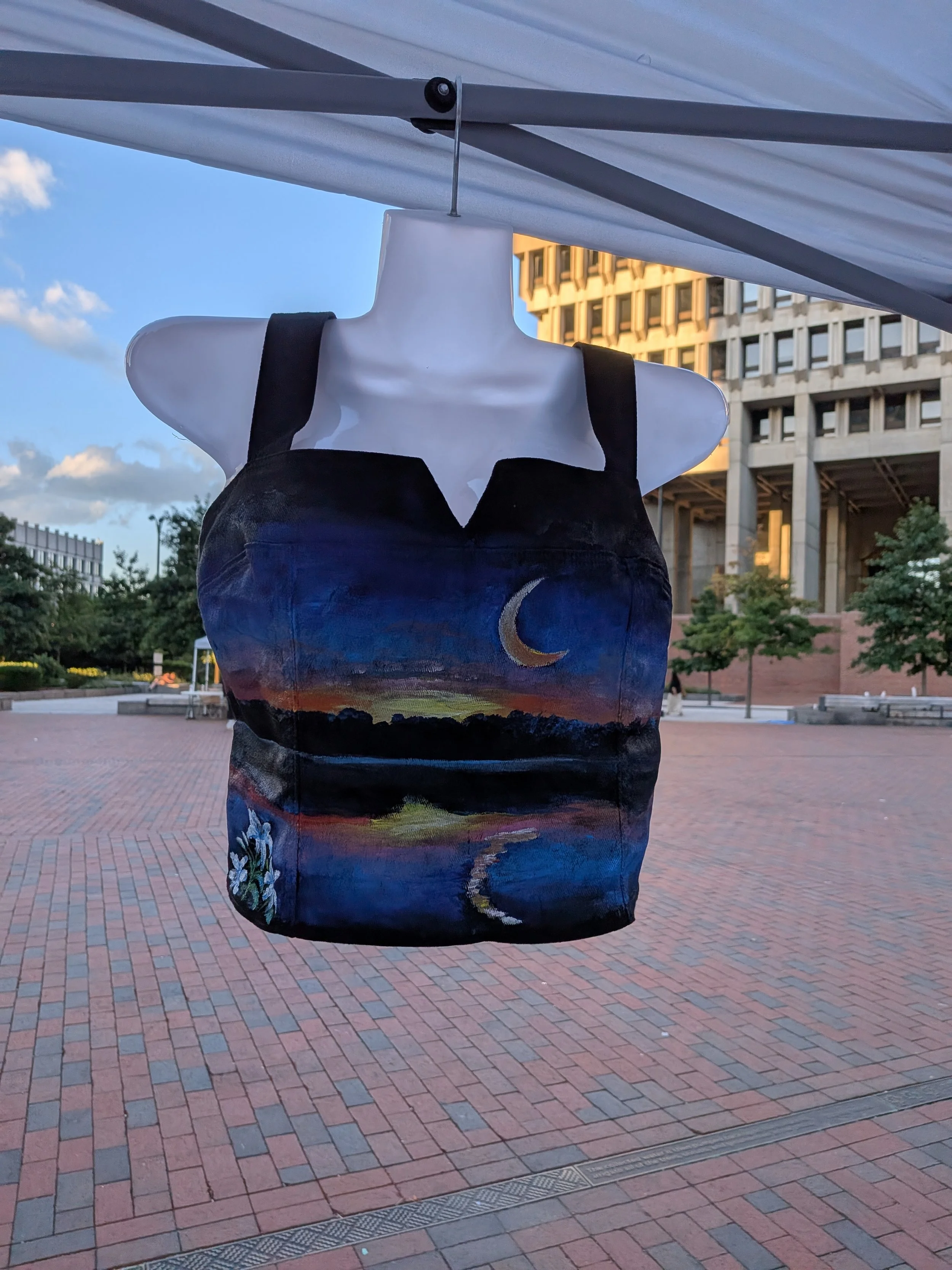 handpainted denim shirt