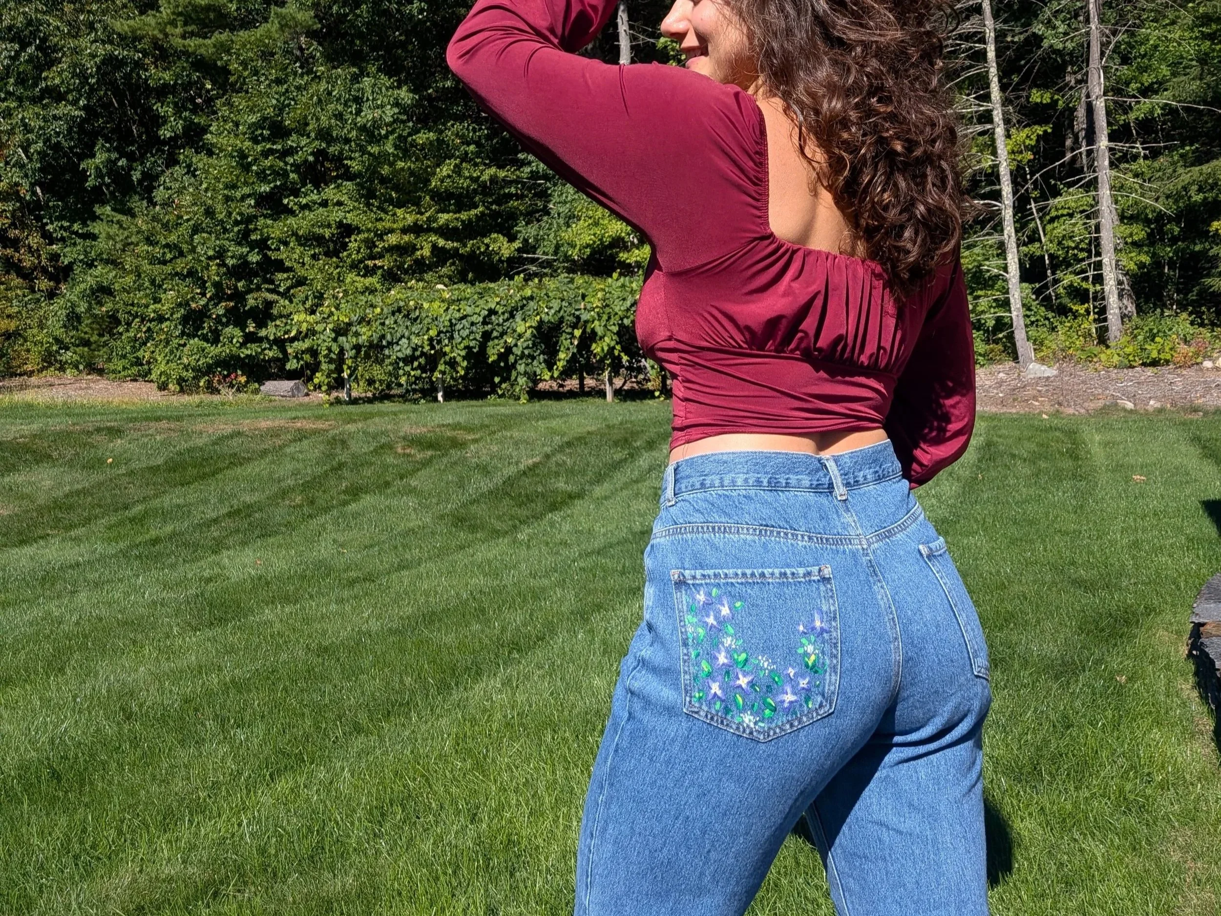 painted jeans