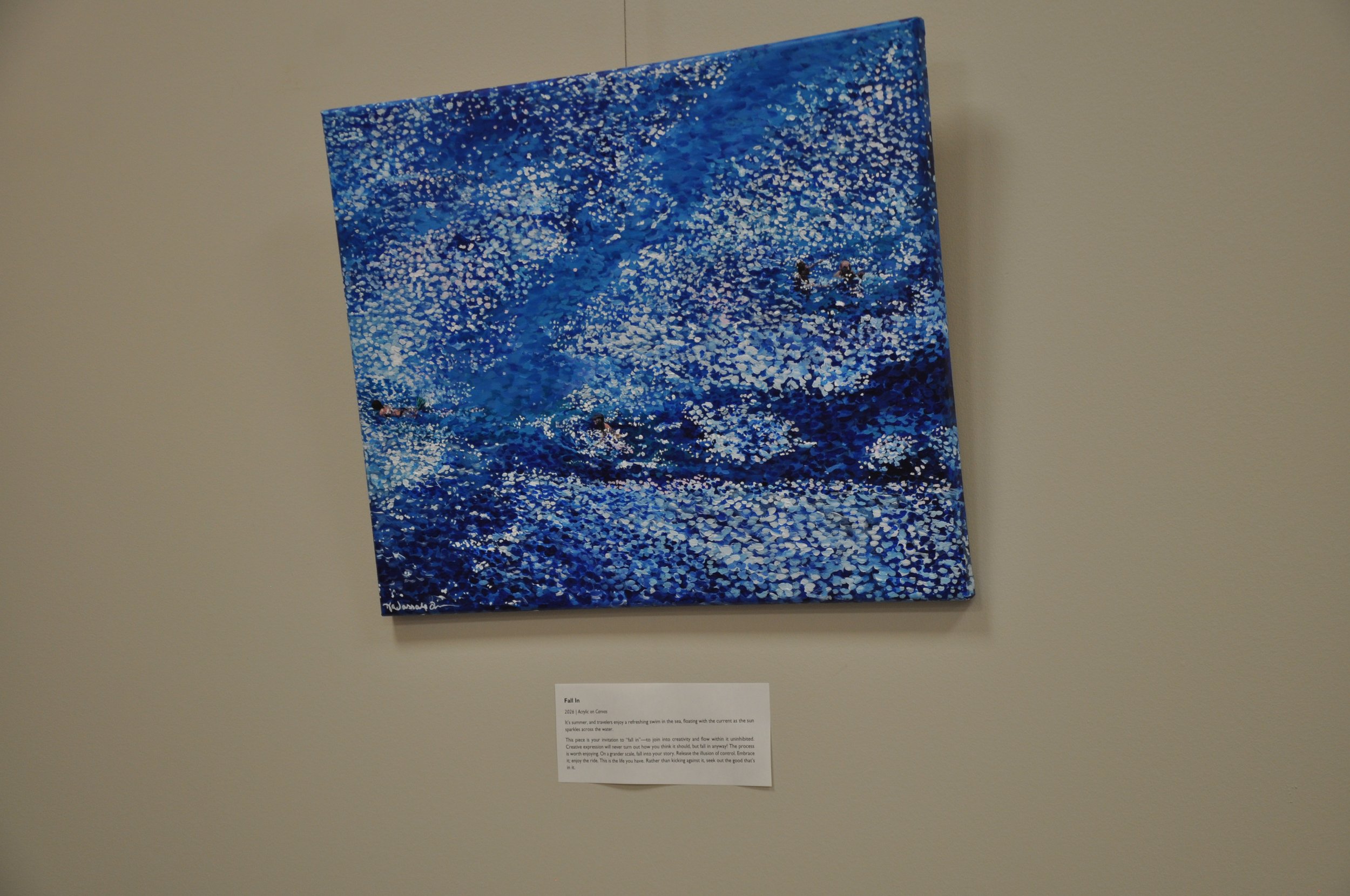 Original Painting Blue Sea Home