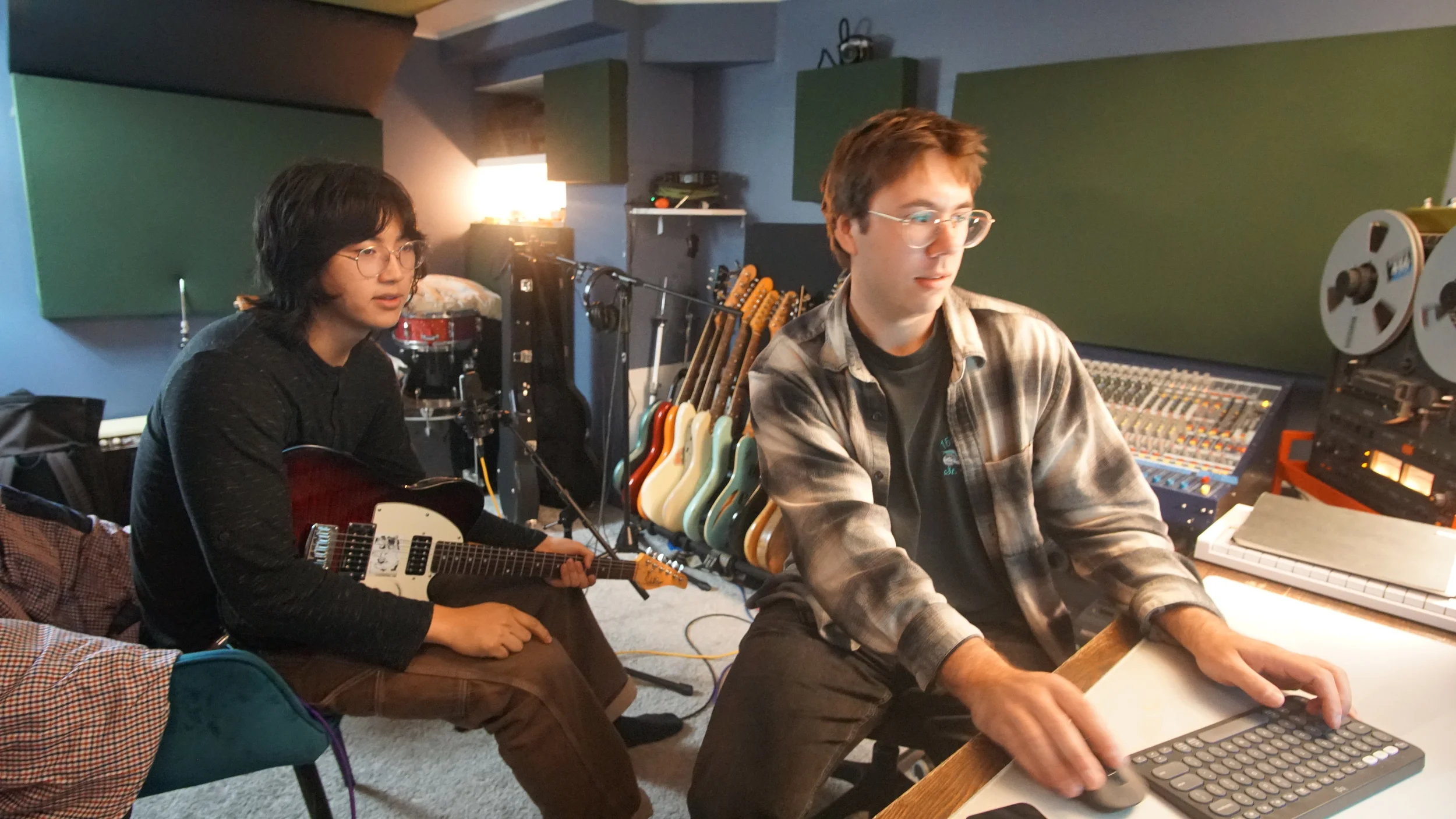 Nicholas Charuk working with Tiger Really on their second album Mayfly Daydream.