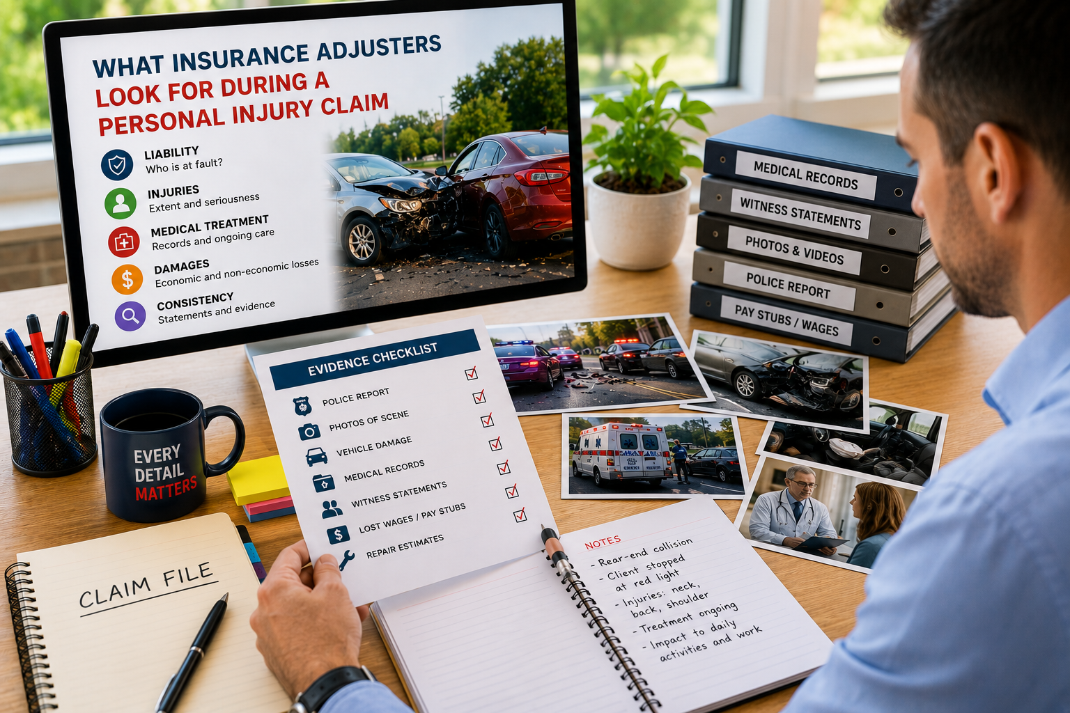What Insurance Adjusters Look For During a Personal Injury Claim