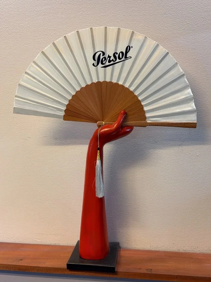 Bespoke handcrafted luxury hand fans created by Island Whisper Atelier for Persol’s flagship store opening in New York.