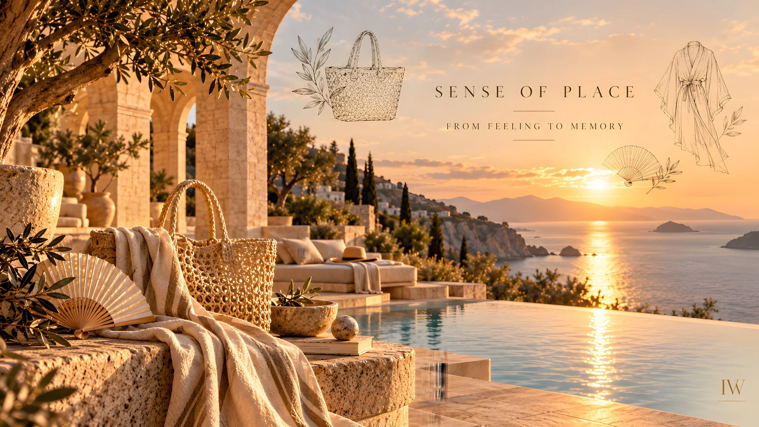 Luxury hotel pre-opening guest experience with bespoke resort objects designed around the destination.