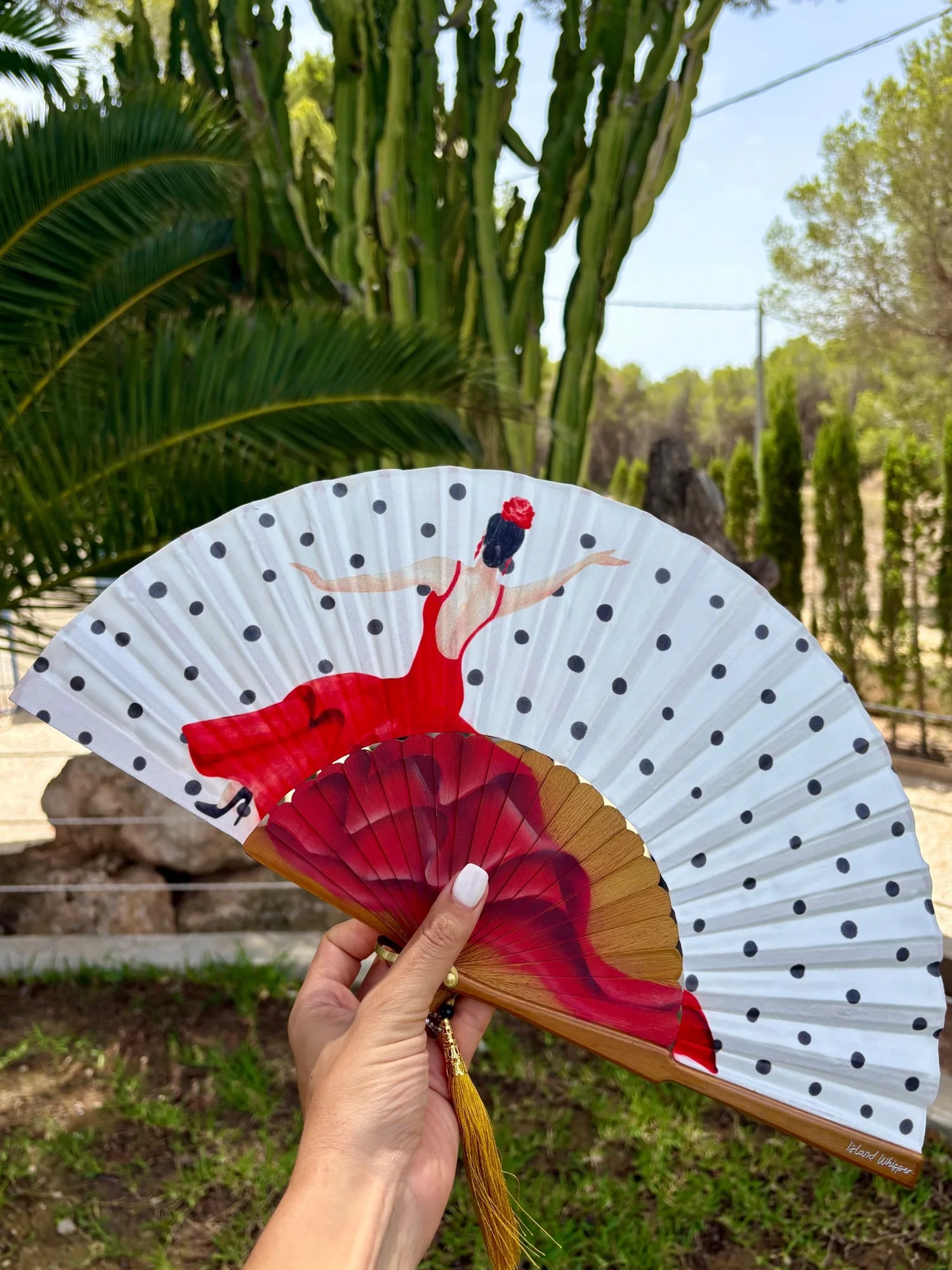 Flamenco Passion luxury hand fan by Island Whisper Atelier