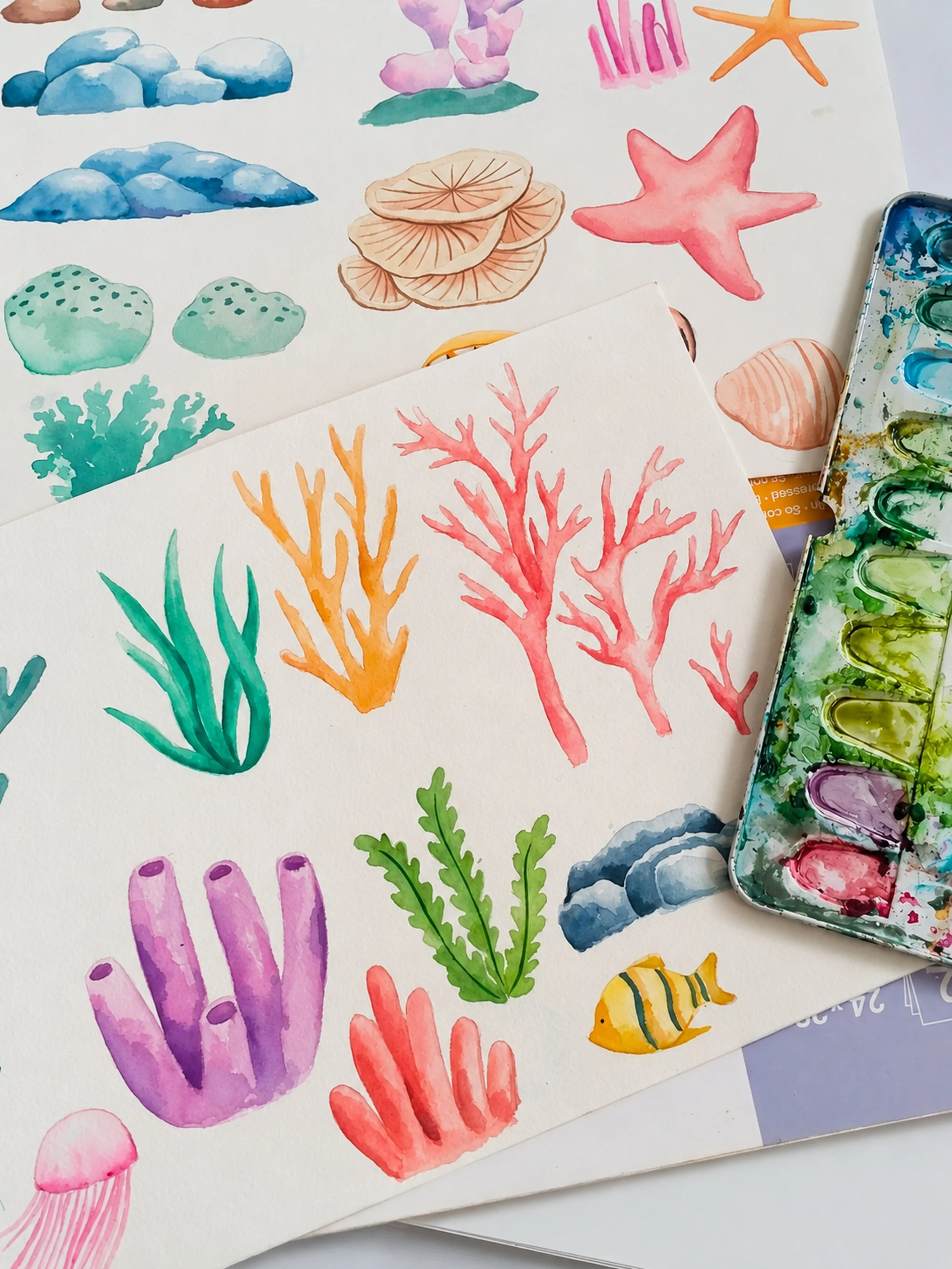 Bespoke coral and seashell artwork by Island Whisper Atelier for luxury hotels, brands, events and custom hospitality gifting collections.